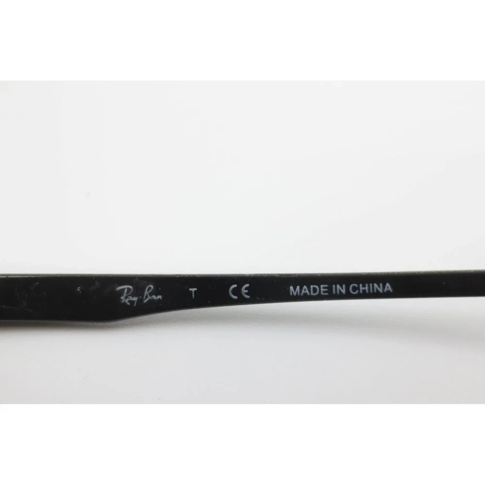 Ray-Ban RB 6178 2509 Black Semi Rimless Rectangular Eyeglasses 53-19-145